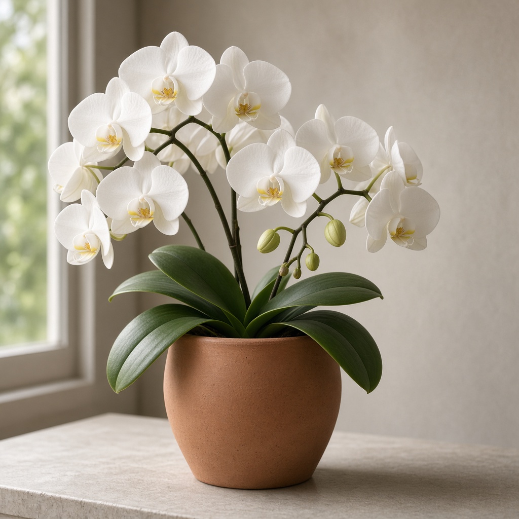Orquídea en maceta